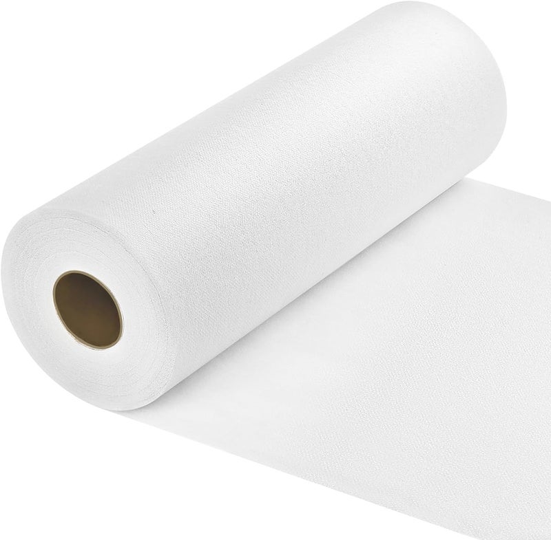 QPEY Light Weight Iron-On Non-Woven Fusible Interfacing,12inch x 60yd Interfacing Fabric for Sewing,Single-Sided Polyester Fabric for DIY Craft Supplies,Quilting,Sewing,Dresses,Collars,Cuffs (Light Weight) - Image 1